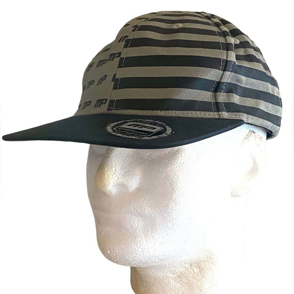 MUSCLE PHARM MP NATION Flatbill Ball Cap SnapBack Fight Hat OS NWOT Brow…